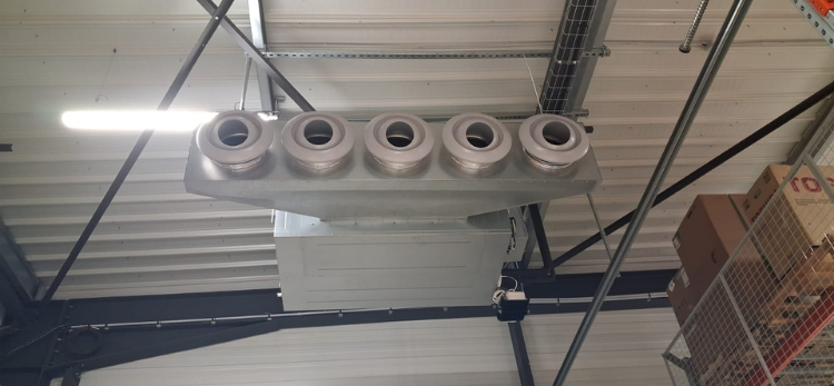 Agence Climate de Caen : deux Big Duct 30 kW, deux modes de soufflage