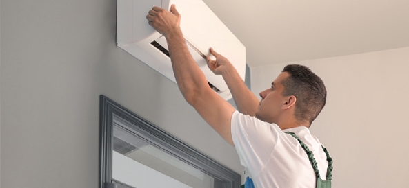 Visuel installateur avec clim