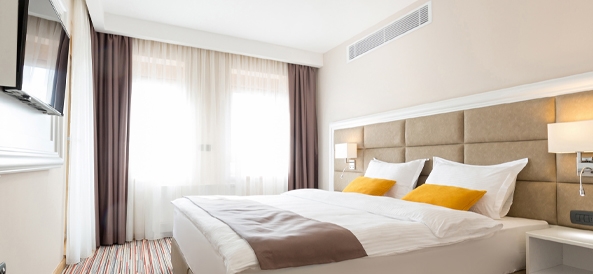 Chambre hotel avec gainable slim heiwa pro essentiel zen