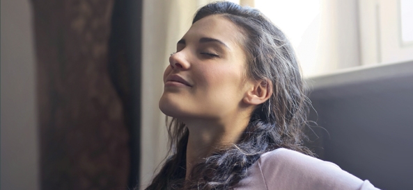 Visuel femme qui respire Visuel femme qui respire