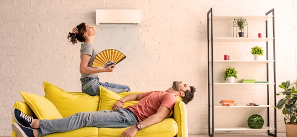 Image fortes chaleur avec clim heiwa