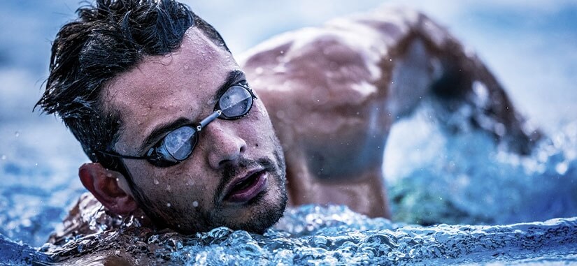 Visuel Florent Manaudou dans une piscine