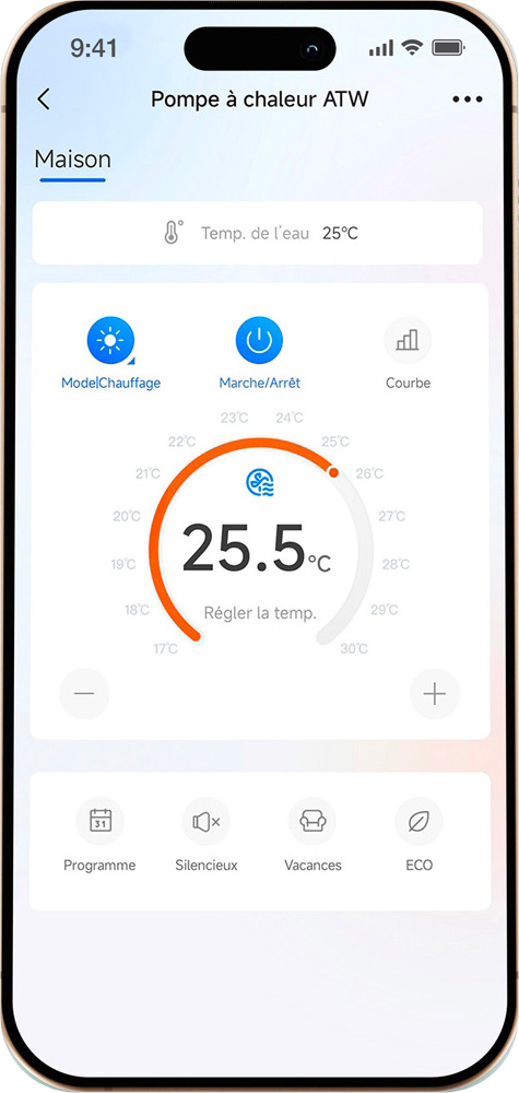 Écran de l’application ILetComfort